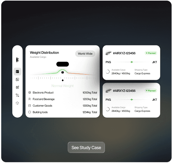 Case study preview: logistics dashboard mockup